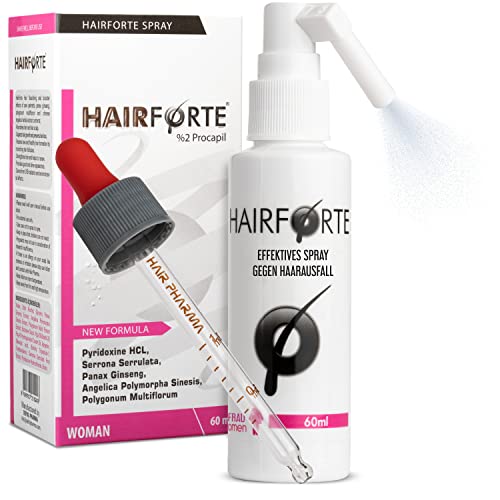 Spray Hairforte para mujer 2% Procapil contra la caída del cabello Bloqueador de DHT