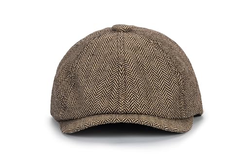 Kids Vintage Newsboy Cap Beret-Cabbie-Hat-Pageboy-Caps Tweed Flat Driver Hat for Boys Girls 4-9 Years4