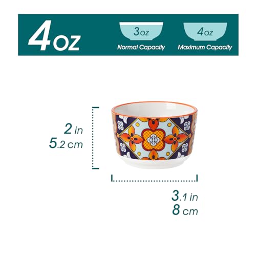vancasso-4-Oz-Ramekins-Oven-Safe-Set-of-6-Bohemian-Creme-Brulee-Ramekins-Colorful-Souffle-Dishes-Pudding-Custard-Cups-for-Baking-Small-Ceramic-Bowls-for-Dipping-Sauce-Ice-Cream vancasso 4 Oz Ramekins Oven Safe Set of 6 Bohemian Creme Brulee Ramekins Colorful Souffle Dishes Pudding Custard Cups for Baking Small Ceramic Bowls for Dipping Sauce Ice Cream