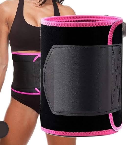 Sweat Belt Waist Trimmer for Women, Black and Pink, Neoprene Waist Trainer with Lumbar Support, Sizes M to XL-picture-52
