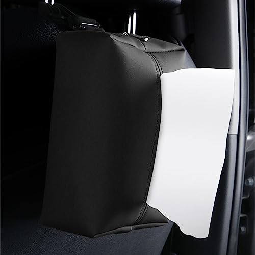Auto Taschentuchhalter, 1 Stuck Universal PU Leder Taschentuchbox, Multifunktionale Auto-Rücksitz-Kopfstütze, Hängende Auto-Tücherbox für Familie und Freunde, die Ihr Auto lieben