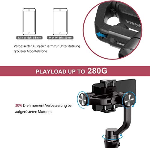 Hohem iSteady Mobile Plus, estabilizador de suspensão portátil de 3 eixos para smartphone, iPhone, s