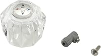 Globe Union Home Impressions Single Acrylic Faucet Handle Repair Kit - Complete Replacement with Button, Screw & Adapter