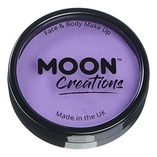 Moon Creations Maquillaje Facial y Corporal Profesional | Pintura de Color Profesional | Pintura Facial para Niños, Adultos, Disfraces, Festivales, Halloween Lila 36g