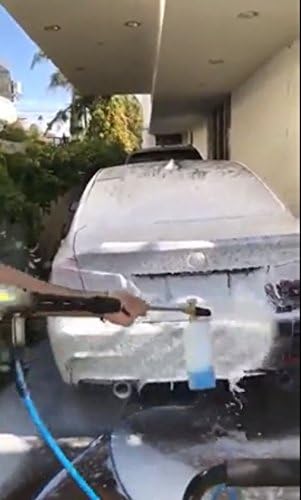 Miniatura 8 de Foseal Cañón de espuma de nieve ajustable con perilla de latón resistente, pistola de espuma de liberación rápida de 14 pulgadas para pistola de