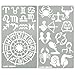 Produktbild Aleks Melnyk No.29 Schablonen, Metall Vorlagen for Painting, Sternzeichen, Zodiac Sign, 2 Stück, Stencil für Scrapbooking und Zeichnen, Brandmalerei Schablone, Basteln, Bullet Journaling
