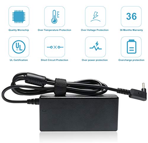 19V 3.42A Ac Power Adapter Charger For Acer-Chromebook 15 14 13 11 R11 Cb3 Series Cb3-111 Cb3-532-C47C Cb3-431 Cb3-431-C5Fm Cb3-131 Cb3-111-C8Ub Cb3-131-C3Sz Cb3-532 Ao1-131, Ao1-431 Laptop Power Sup #TOP4