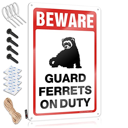gaeruite Supreme Rug Heart Rug Beware! Guard Ferrets On Duty Sign iq AEghA O hA}bg ʔ AEghA vX`bN R (F: AATCY: 12X16C`)