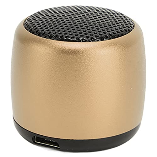 Image of Sanpyl Mini Bluetooth Speaker, Portable Wireless Speakers with HD Sound Heavy Subwoofer, USB Rechargeable Small Tiny Speaker for Outdoor Indoor (Gold)