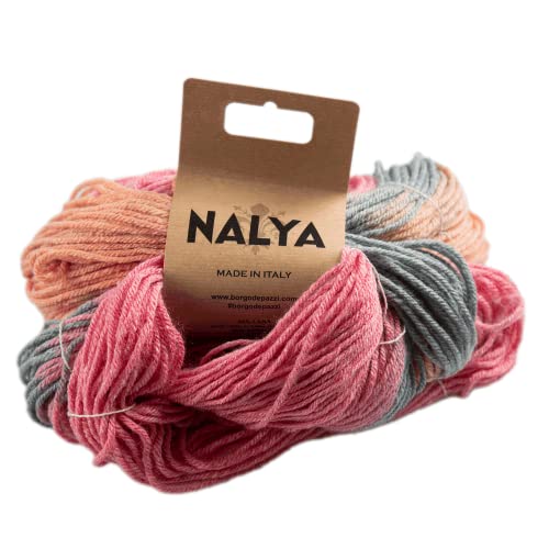 Madejas mixtas lana degradada autorigante (coral fucsia 10) Cover