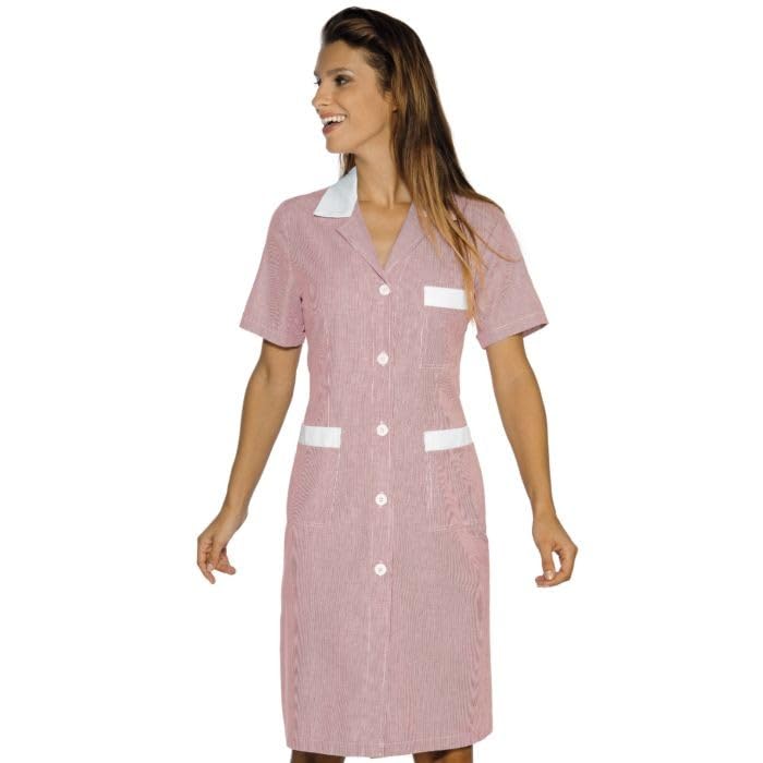 I.sacco Camice Mezza Manica da Donna POSITANO in 100% Cotone Piquet (Riga Bordeaux)