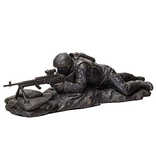 Pacific Giftware America'S Finest Brave Soldier Laying Low Military Heroes Collectible Figurine cover