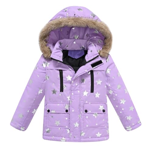 Girls Winter Coat Insulated Parka Jacket with Detachable Hood Ski Snow Jacket Kids Polka Dots Thicken 2t Swim Trunks