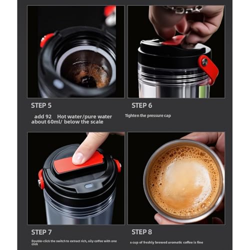 Cafetera portátil eléctrica con batería 600 mL miniatura 7