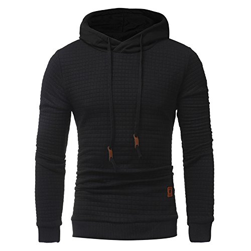 Hommes Hoodies Slim Sweat à capuche Manches Longues Cordon Cover