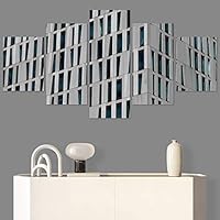 SIGNWIN 5 Panel Canvas Wall Art Modern Art Shapely Patterns Windows for Home Decorations Ready to Hang - 60