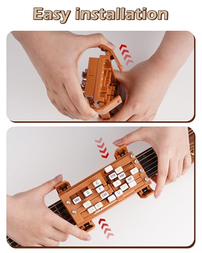 Image of Brown Guitar Chord Presser, Guitar Chords Trainer for Beginners and Arthritis Player, From Pain to Play - The Arthritis-Friendly Chord Tool, No More Sore Fingers - Chord Helper for Beginners
