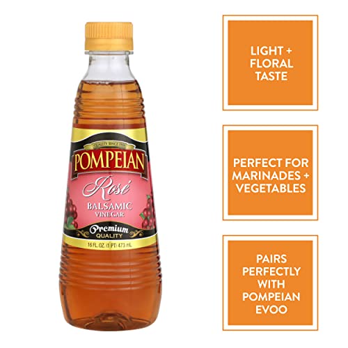 Pompeian Gourmet Balsamic Rose Vinegar, Perfect For