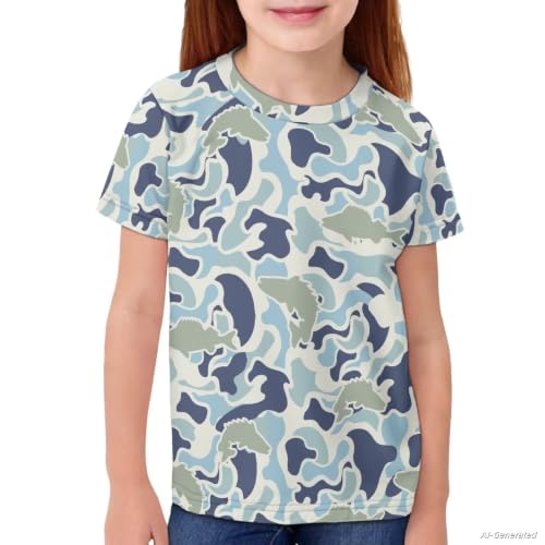 Image of Renewold Kids Novelty T-Shirt for Girls Boys Short Sleeve Crewneck Summer Tee Soft Breathable Graphic Shirt for Age 2-16