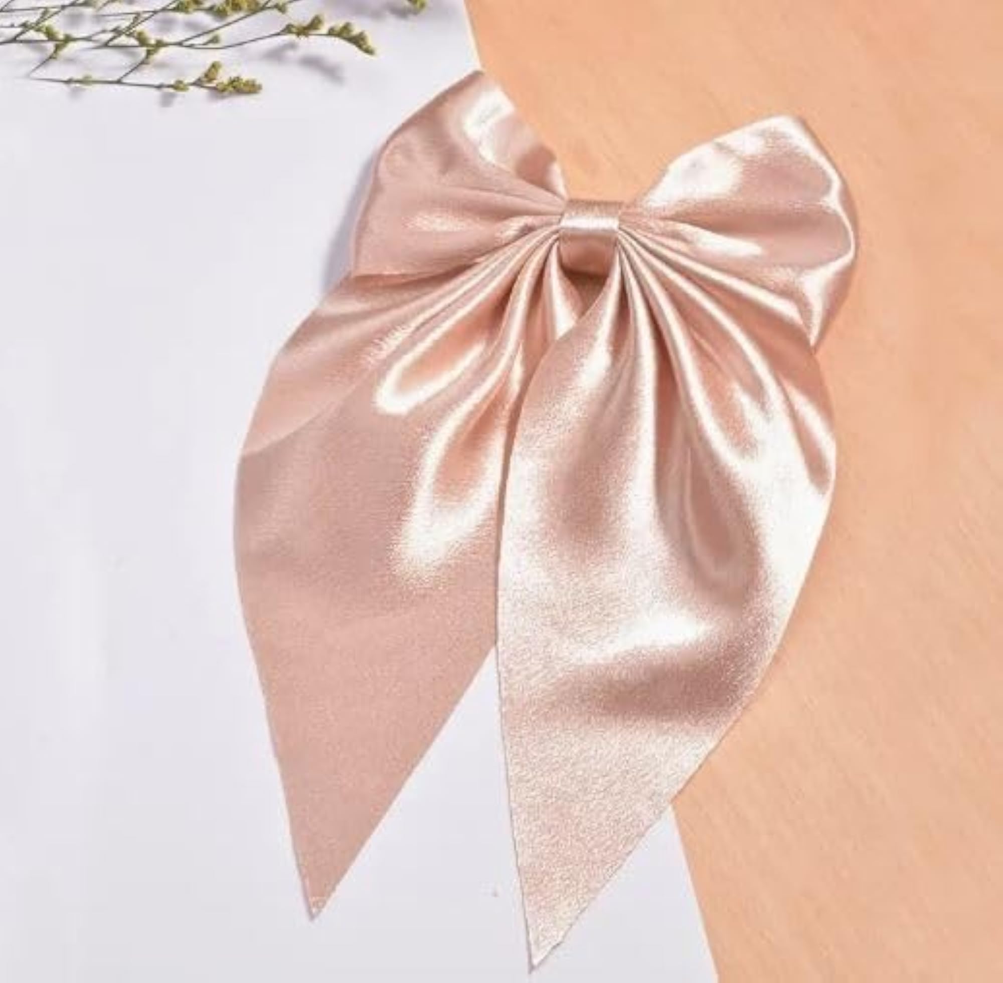 2pc Stylish Satin Layered Bow Clips for Women & Girls