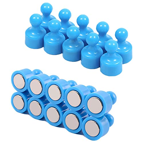 20 Stück Kühlschrankmagnete, magnetische Pinnadeln, kleine Kühlschrankmagnete, Starke Neodym-Magnete, Whiteboard, Karte, Magnete, perfekt für Zuhause, Küche, Büro, Schule, Klassenzimmer, Blau
