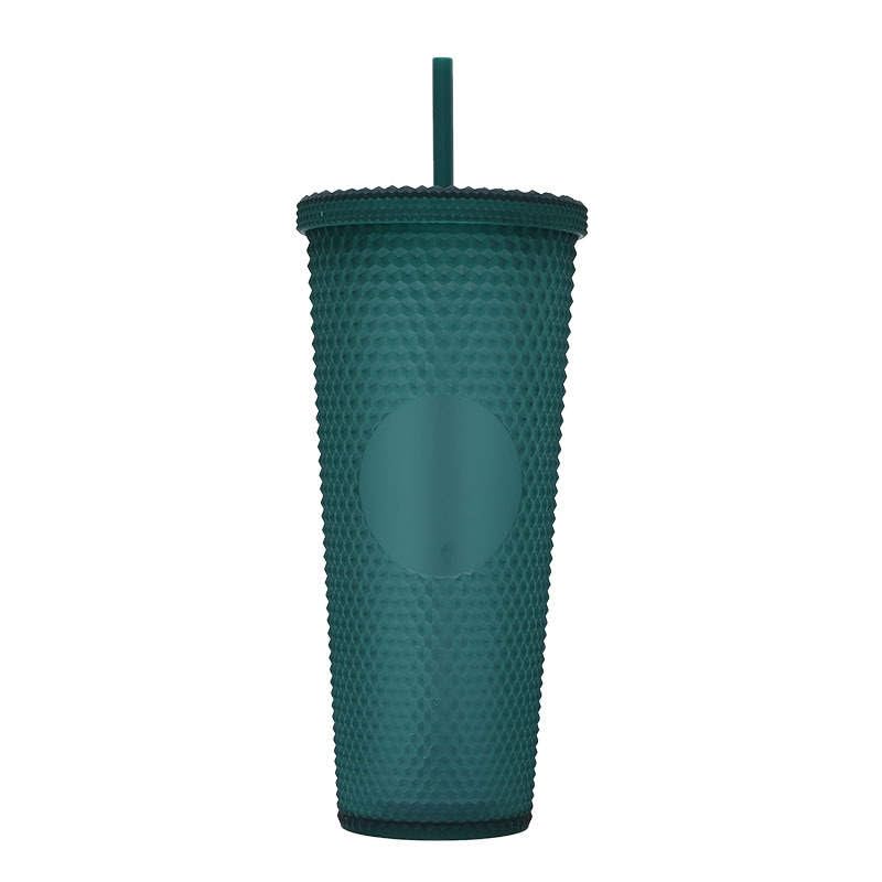 TUMBLER WITH LID AND STRAW (FORREST GREEN)