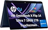 2025 HP OmniBook X Flip (Next Gen Envy x360) 2-in-1 Touchscreen Laptop (14' FHD+, Intel Core Ultra 7 256V, 16GB DDR5, 1TB SSD, Arc 140v GPU (8GB)) AI Copilot+ PC for Creators, Designers, Win 11 Pro