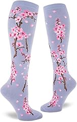 Cherry Blossom Knee High Socks in Lilac