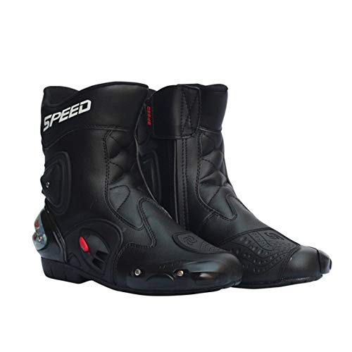 Bottes moto en cuir BaronHong Super Street homme noir motard 40