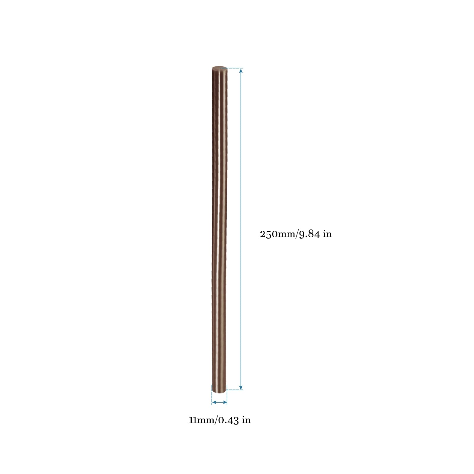 QUARKZMAN 250mm x 11mm Caldo Colla Bastoncini x 20pz Fuso Pistola Adesivo for Fai- da-Te Arte Artigianato Generale Riparazioni e Incollaggio Progetti, [Marrone]