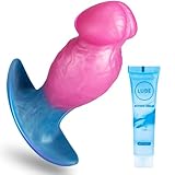 5.8in Wearable Butt Plug for Women Men, Soft Silicone Anal Plug, Knot Thick Anal Dildo with Suction Cup, Anal Sex Toys for Adults, Long-Term Wear Prostate Dildo, Gay Sex Toys for Beginners - 200g
