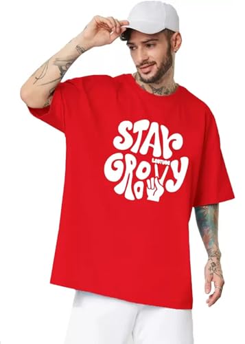 Image of LEOTUDE Men's Cotton Regular Fit T-Shirt