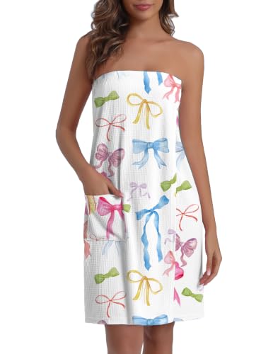 Image of Ekouaer Waffle Robes For Women Bath Wraps Lightweight Bathrobe