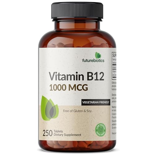Futurebiotics Vitamin B12 1000mcg Vegetarian Friendly Non-GMO, 250 Tablets