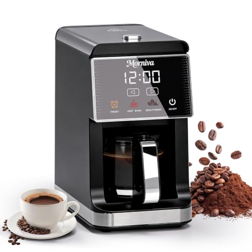 Morniva Drip Coffee Maker with Built-In Grinder 5-Cup
