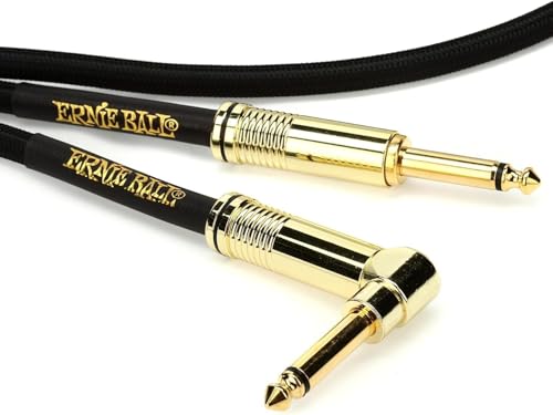 Ernie Ball P06077K1 Braided Instrument Cable Set Straight/Angle Length 10Ft In Black thumb #2