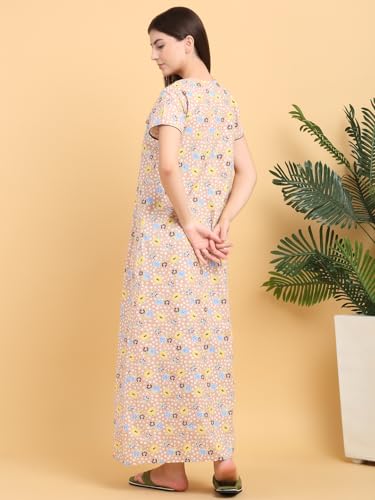 Image of Sweet Dreams Women's Cotton Maxi Night Dress Nightgown