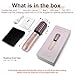 Youbella Cordless Hair Curling Iron Brush, Mini Travel Hot Straightener Comb, 3-in-1 Portable Wave Curling Wand, 1.5″ Ionic Heated Brush, USB Rechargeable Hair Curler, Pink – No Automatic Rotation