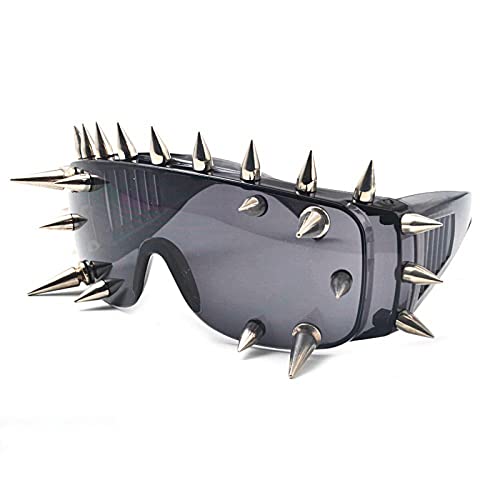 mincl/Punk Rocker Large Shield Spike Fashion Novelty Club Sunglasses3