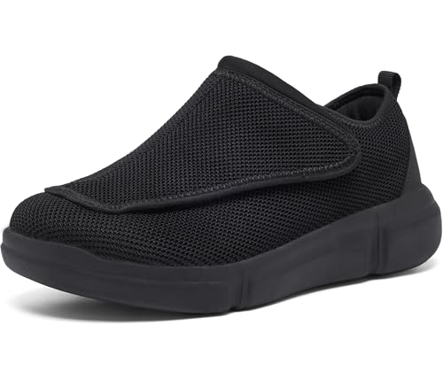 Diabetic Shoes for Women - Extra Wide Slip-On Orthopedic Walking Shoes with Adjustable Strap for Swollen Feet & Neuropathy