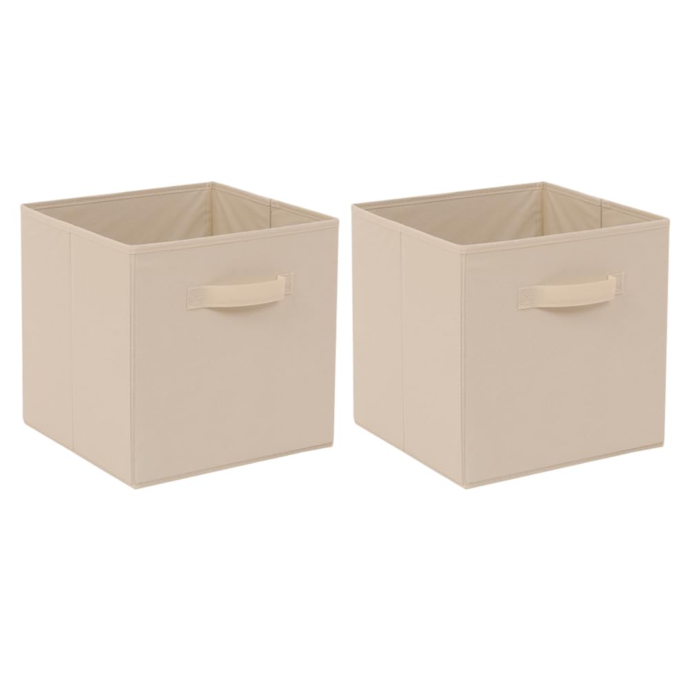 Foldable Storage Cubes Boxes Pack of 10 with Handle for Home Organization, Fabric Wardrobe Storage Box Organizer Basket Bins for Clothes Toys Towels, Collapsible&Durable Dark Blue 33x38x33cm — view 28