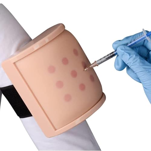 PODEC Modelo De Almohadilla De Entrenamiento De Inyección, Modelo De Entrenamiento De Inyección Muscular para Prueba Cutánea con Diseño Portátil, para Educación De Estudiantes, Enfermeras Y Médicos.