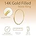 Gold Nose Ring - Tiny Thin 20 Gauge 7mm Nose Hoop - Small 14k Gold Filled Nose Piercing Jewelry For Women - Handmade Nose Rings Hoops - Gift Ready