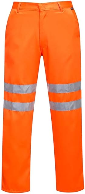 Portwest Hi-Vis Poly-cotton Trouser, Size: XXXL, Colour: Orange, RT45ORRXXXL