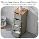 Bath Vida Hoch- & Midischränke fürs Bad, Mitteldichte Holzfaserplatte, Grau, Standard, Grey Bathroom 4 Drawer Floor Cabinet