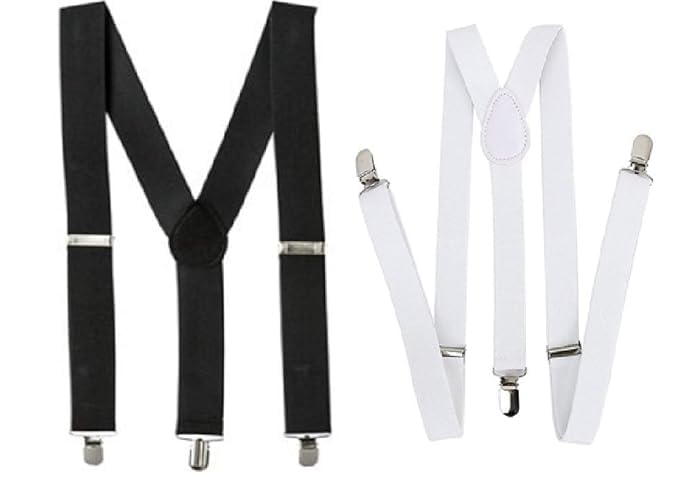 Combo of Black & White Colour Suspender for Men & Women-image-23