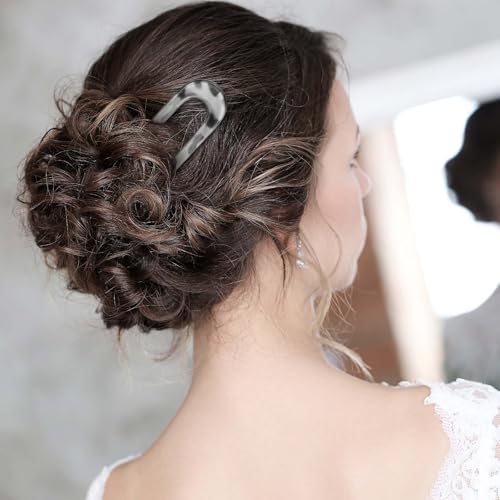 3 peças de garfos de cabelo franceses, grampo de cabelo em forma de U, clássico de 2 garfos de cabel