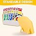 Foldable Card Holder for Playing Cards, Large & Lightweight & Portable - 3 Layers Design for Family Gatherings & Elderly Players (2pcs Yellow and 2pcs Red)