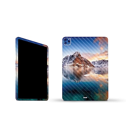 Image of MightySkins Carbon Fiber Skin Compatible with Apple iPad Pro 11 inch M2 4th Gen (2022) Full Wrap Kit - ICY Lake | Protective, Durable Textured Carbon Fiber Finish | Easy to Apply | Made in The USA