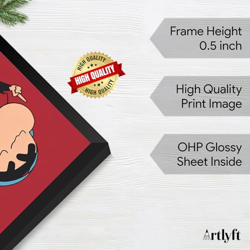 Image of ArtLyft Demon Slayer Anime Wall Frame A4 | Rengoku Quote Poster Frame | Motivational tanjiro - renguko Wall Art | Otaku Room Decor | Anim Lover Gift (Shinchane (High On Music))
